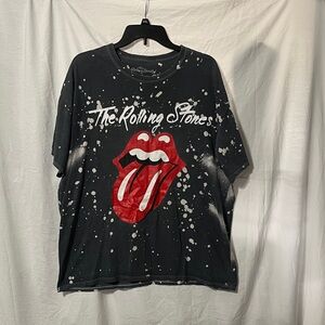 The Rolling Stones Black and White Splatter T-Shirt